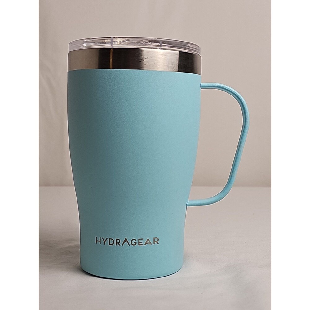 HydraGear 18 oz Insulated Stainless Steel Travel Mug with Handle Blue